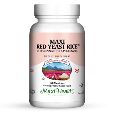Maxi Health, Kosher Red Yeast Rice Complex - 120 Vegetarian Capsules