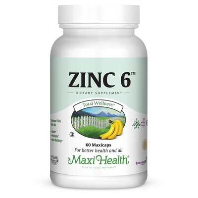 Maxi Health, Kosher Zinc 6 - 60 Vegetarian Capsules