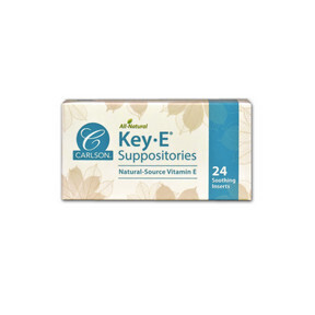 Carlson, Key E, Suppositories with Natural Vitamin E - 24 Soothing Inserts