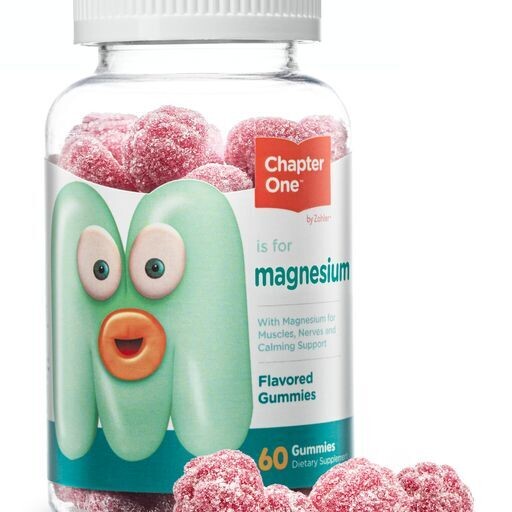 Chapter one by Zahlers, Kosher Kosher Magnesium Gummies 100mg, Raspberry Flavor - 60 Gummies