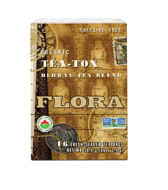 Flora, Kosher  Tea-Tox, Detox, Herbal Tea Blend - 16 Bags Fresh Sealed Tea Bags