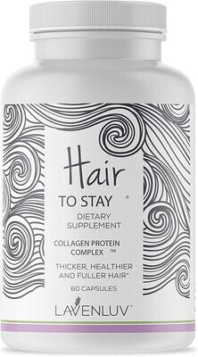 Lavenluv, Hair To Stay, Collagen Protein Complex - 60 Vegetarian Capsules