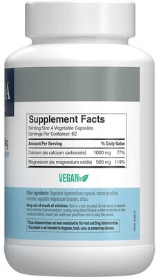 Freeda, Kosher Super Cal/Mag - Calcium &amp; Magnesium, Bone &amp; Joint Support - 250 Vegetarian Capsules