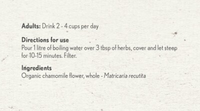 Clef Des Champs, Stress CHAMOMILE Flower Whole Organic Loose Tea, Calms Nervous &amp; Digestive Systems, Tube - 80g. (Pak)