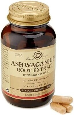 Solgar, Kosher Ashwagandha Root Extract 400mg - 60 Vegetarian Capsules
