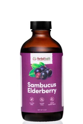 Herbal Health, Kosher Sambucus Elderberry, Liquid - 8 fl. oz. (236 mL)
