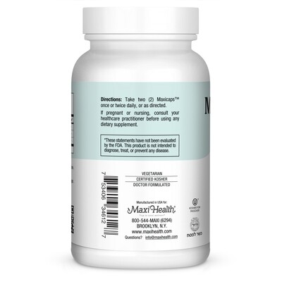 Maxi Health, Kosher Maxi Calm - 120 Vegetarian Capsules - Kosher for Passover