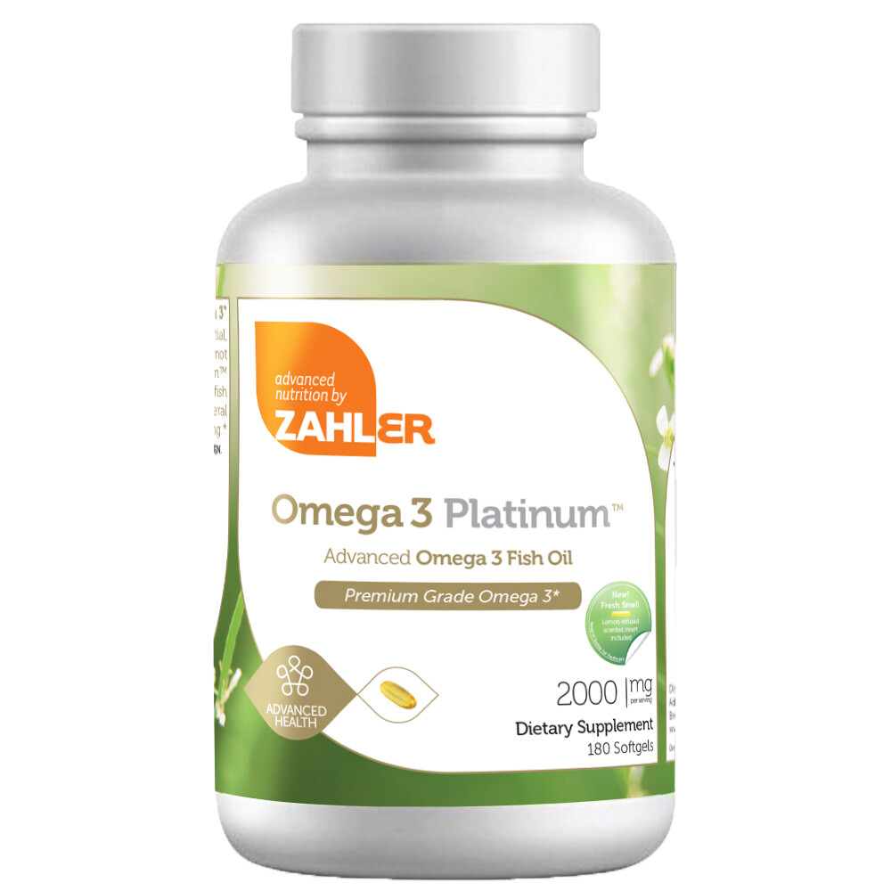 Zahlers, Kosher  Omega 3 Platinum, Fish Oil - 180 Softgels