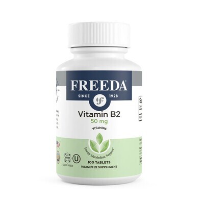 Freeda, Kosher Vitamin B2 50mg (Riboflavin) - 100 Tablet
