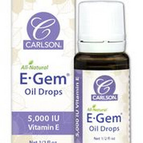 Carlson, E-Gem Oil Drops, 5000IU Vitamin E, Liquid - 0.5 fl. oz