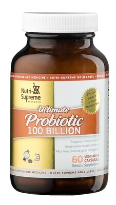 Nutri Supreme, Kosher Ultimate Probiotic 100 Billion - 60 Vegetarian Capsules