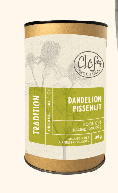Clef Des Champs, Kosher Tradition DANDELION Root Loose Tea Organic, Helps Treat Digestive Disturbances, Tube - Box of 6x80g