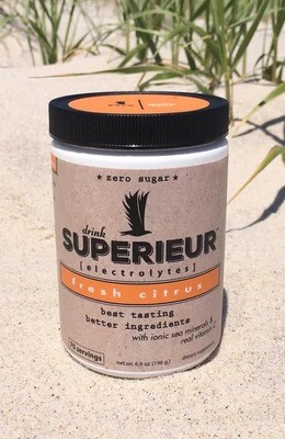 Superieur Electrolytes, Drink Superieur, Fresh Citrus, Powder - 6.9 oz. (196g.)