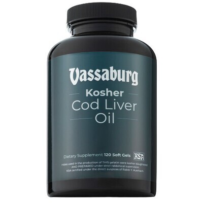 Vassaburg, KSA Kosher Cod Liver Oil, SoftGels - 120 Kosher SoftGels