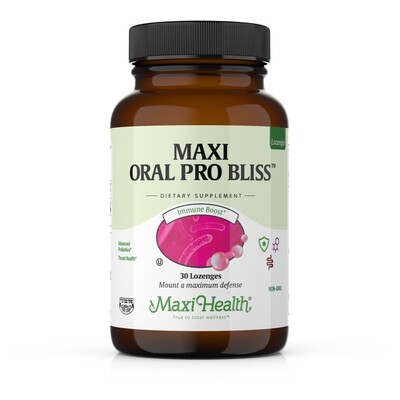 Maxi Health, Kosher Oral Pro Bliss, Probiotic Chewable, Bubble Gum Flavor - 30 Lozenges