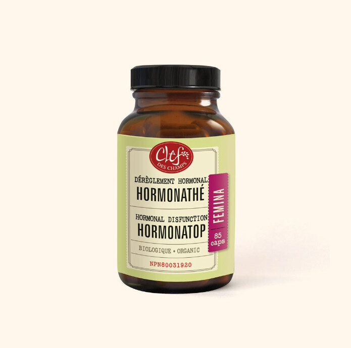 Clef Des Champs, Kosher Femina HORMONATOP Organic 265mg, Eases PMS &amp; Menopause Discomforts - 85 Vegetarian Capsules