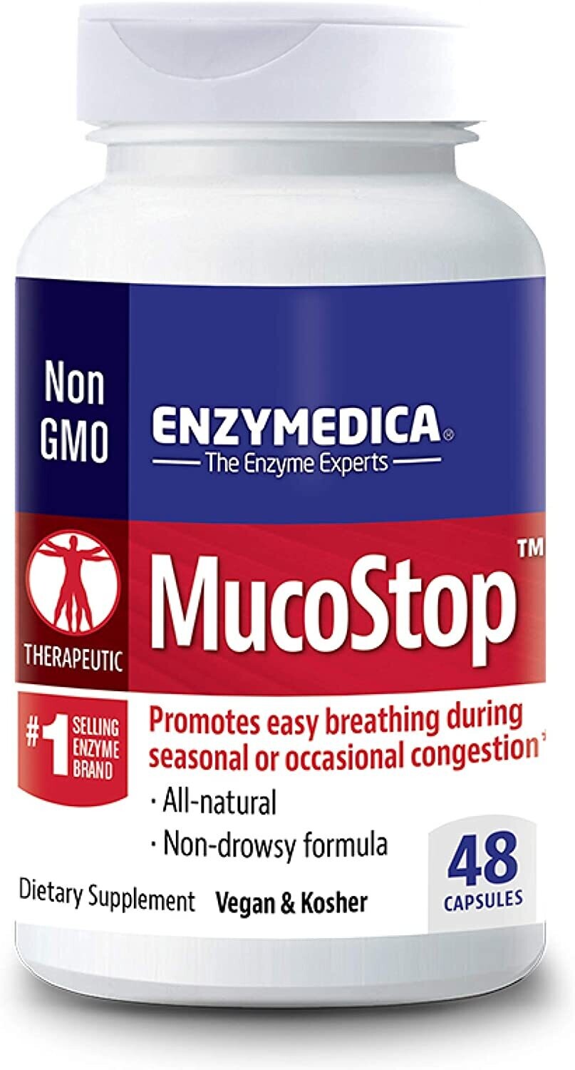 Enzymedica, Kosher  MucoStop - 48 Vegetarian Capsules