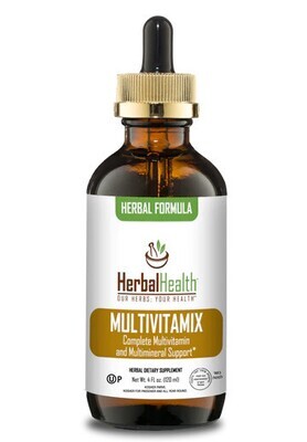 Herbal Health, Herbal Formula, Kosher MULTIVITAMIX, Complete Whole Food Multivitamin &amp; Multimineral Support, Liquid - 4 fl. oz. (120 mL) - Kosher for Passover