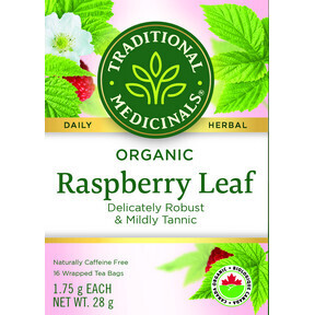 Traditional Medicinals, Organic Red RASPBERRY Leaf Tea - 16 Tea Bags
