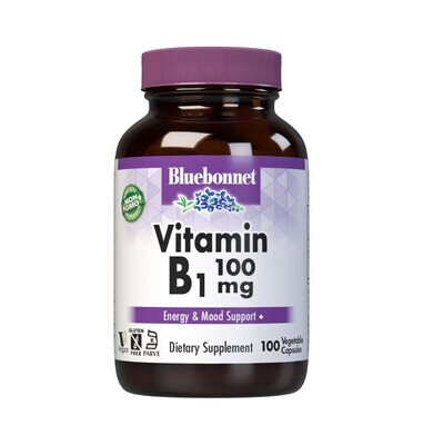 Bluebonnet, Kosher B1 Thiamin 100mg. - 100 Vegetarian Capsules
