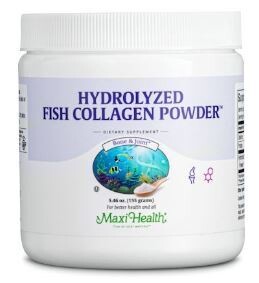 Maxi Health, Kosher Hydrolyzed Fish Collagen Powder - 10.75 oz. (305 grams)