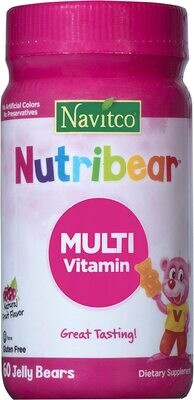 Navitco, Kosher NUTRIBEAR Chewable Multi Vitamin, Natural Fruit Flavor - 60 Gummies
