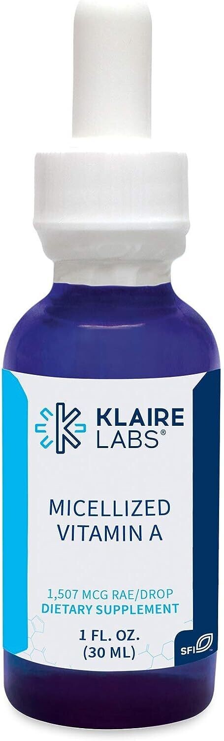 Klaire Labs, Micellized Vitamin A, Liquid 5000 IU - 1 fl oz.