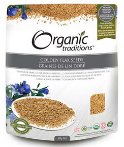 Organic Traditions, Golden Flax Seeds (Flaxseeds) - 454g