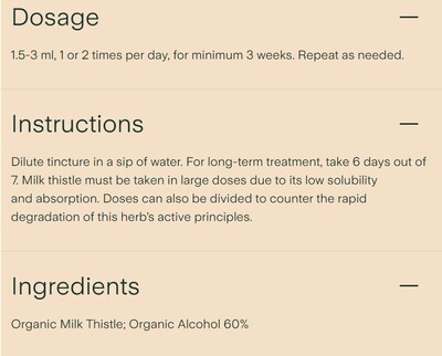 Clef Des Champs, Digestion MILK THISTLE Organic, Liver Protection, Liquid Tincture - 1.7 fl. oz (50 mL)
