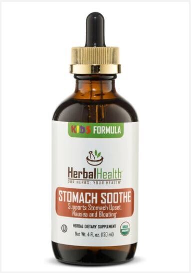 Herbal Health, Kids Formula, Kosher STOMACH SOOTHE, Supports Stomach Upset, Nausea &amp; Bloating, Liquid - 4 fl. oz. (120 mL)