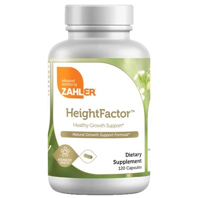 Zahlers, Kosher  Height Factor (Healthy & Natural Growth Support Formula) - 120 Vegetarian Capsules