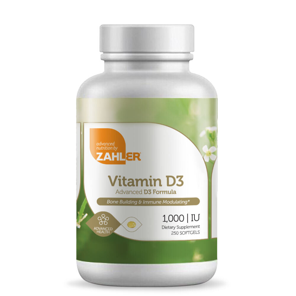 Zahlers, Kosher Vitamin D3 1000IU - 250 Softgels