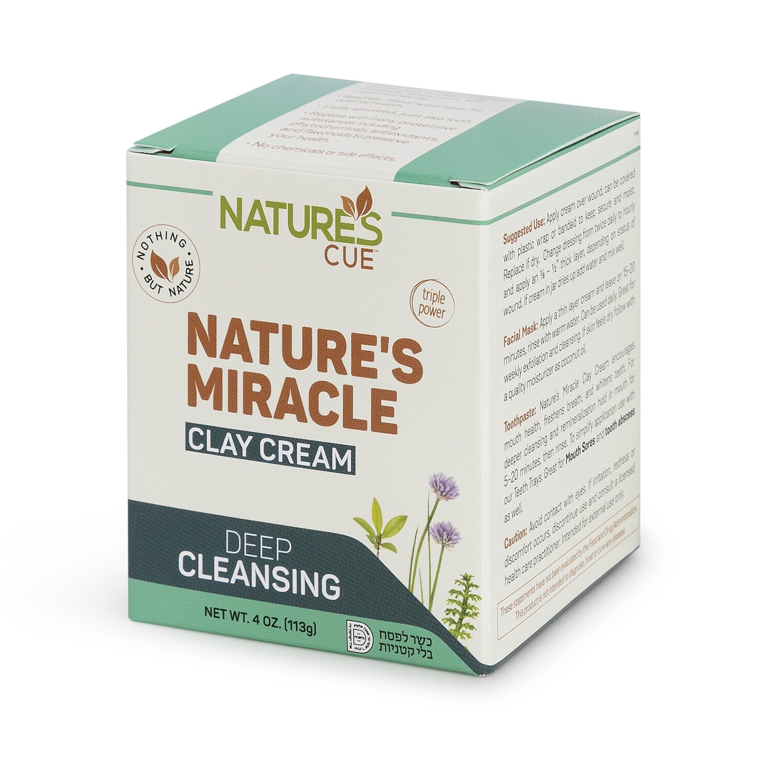 Natures Cue, Nature&#39;s Miracle, Miracle Clay, Clay Cream - 10 oz. (283g) Canister - Kosher for Passover