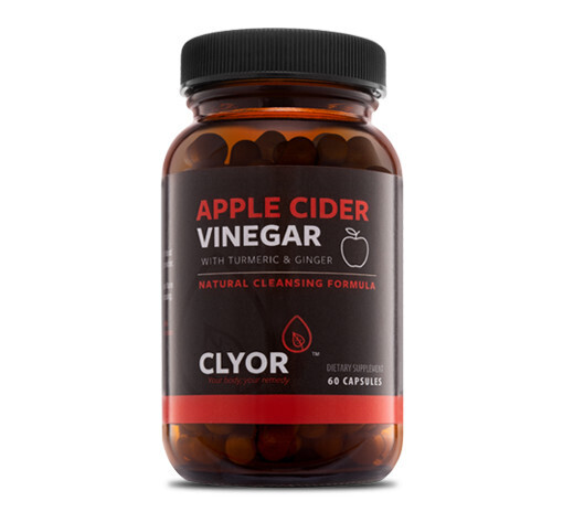 Clyor, Apple Cider Vinegar, With Turmeric &amp; Ginger - 60 Vegetarian Capsules