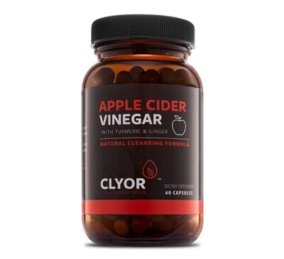 Clyor, Apple Cider Vinegar, With Turmeric & Ginger - 60 Vegetarian Capsules