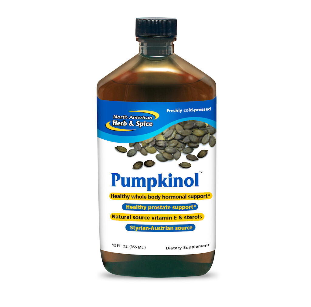 North American Herb &amp; Spice, Kosher PUMPKINOL Styrian-Austrian Source, For Healthy Prostate Support, Liquid - 12 fl. oz (355 mL)