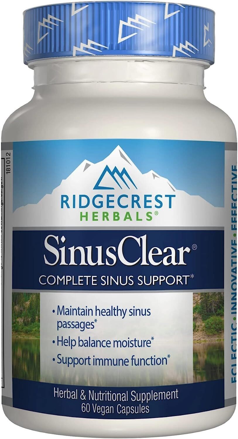 RidgeCrest Herbals, SinusClear, Complete Sinus Support - 60 Vegetarian Capsules