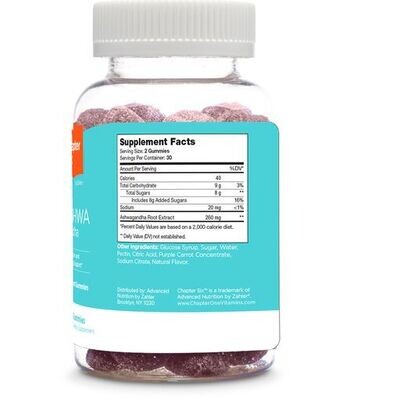 Chapter one by Zahlers, Kosher Ashwagandha Gummies (Natural Mood Support Supplements for Relaxation &amp; Stress Support) - 60 Gummies