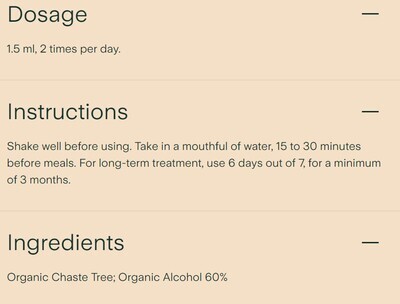 Clef Des Champs, CHASTE TREE - Vitex Organic, Helps Regulate Hormones &amp; Menstruation, Liquid Tincture - 1.7 fl. oz (50 mL)