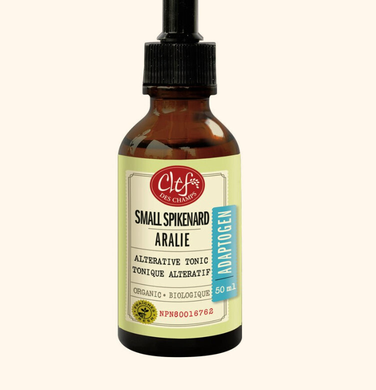 Clef Des Champs, Kosher Adaptogen SMALL SPIKENARD Organic, Treatment of Skin Conditions, Liquid Tincture - 1.7 fl. oz (50 mL)