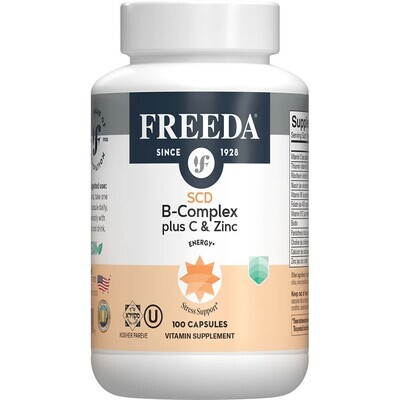 Freeda, Kosher SCD B Complex w/ Vitamin C & Zinc - 100 Vegetarian Capsules