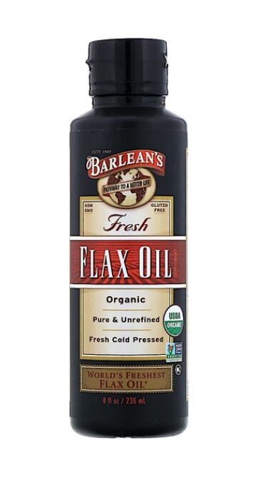 Barlean&#39;s, Organic Fresh Flax Oil - 8 fl oz (236 mL)