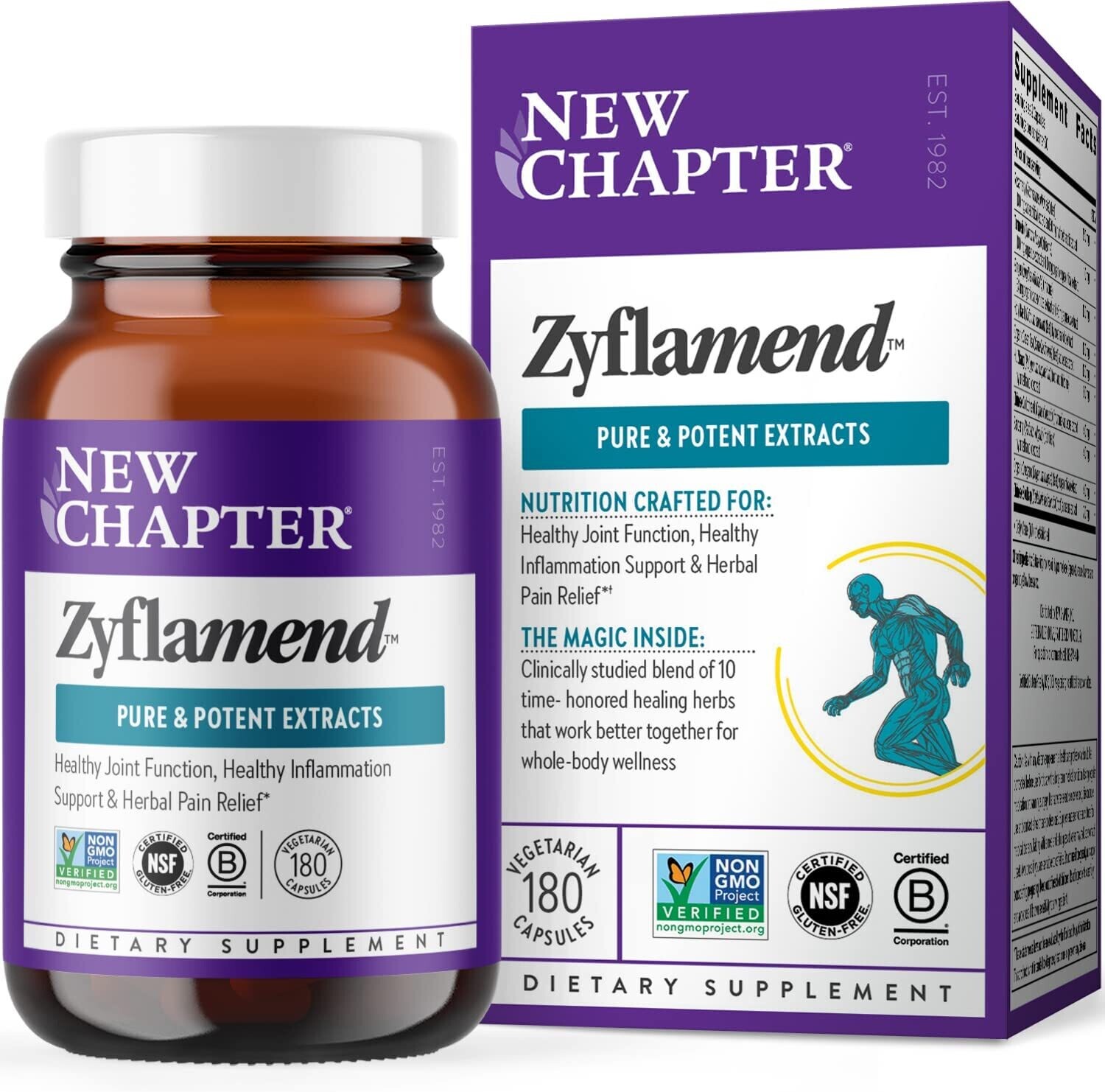 New Chapter, Kosher Zyflamend, Pure &amp; Protent Extract - 60 Vegetarian Capsules