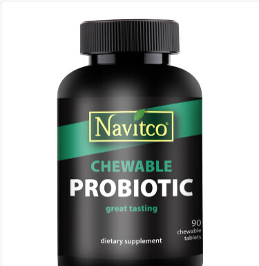 Navitco, Kosher Chewable Probiotic, Berry Flavor - 90 Tablets