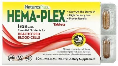 Natures Plus, Hema-Plex - 30 Sustained Release Tablets