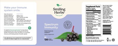 Smiling Herbs, Spectrum Immunity - 120 Vegetarian Capsules