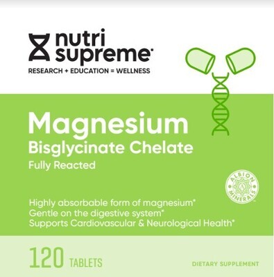 Nutri Supreme, Kosher Magnesium Bisglycinate Chelate 100mg - 120 Tablets