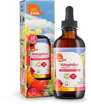 Zahlers, Kosher Kidophilus Liquid, Advance Probiotic Formula, Fruit Punch Flavor - 4 fl. oz. (118 ml)