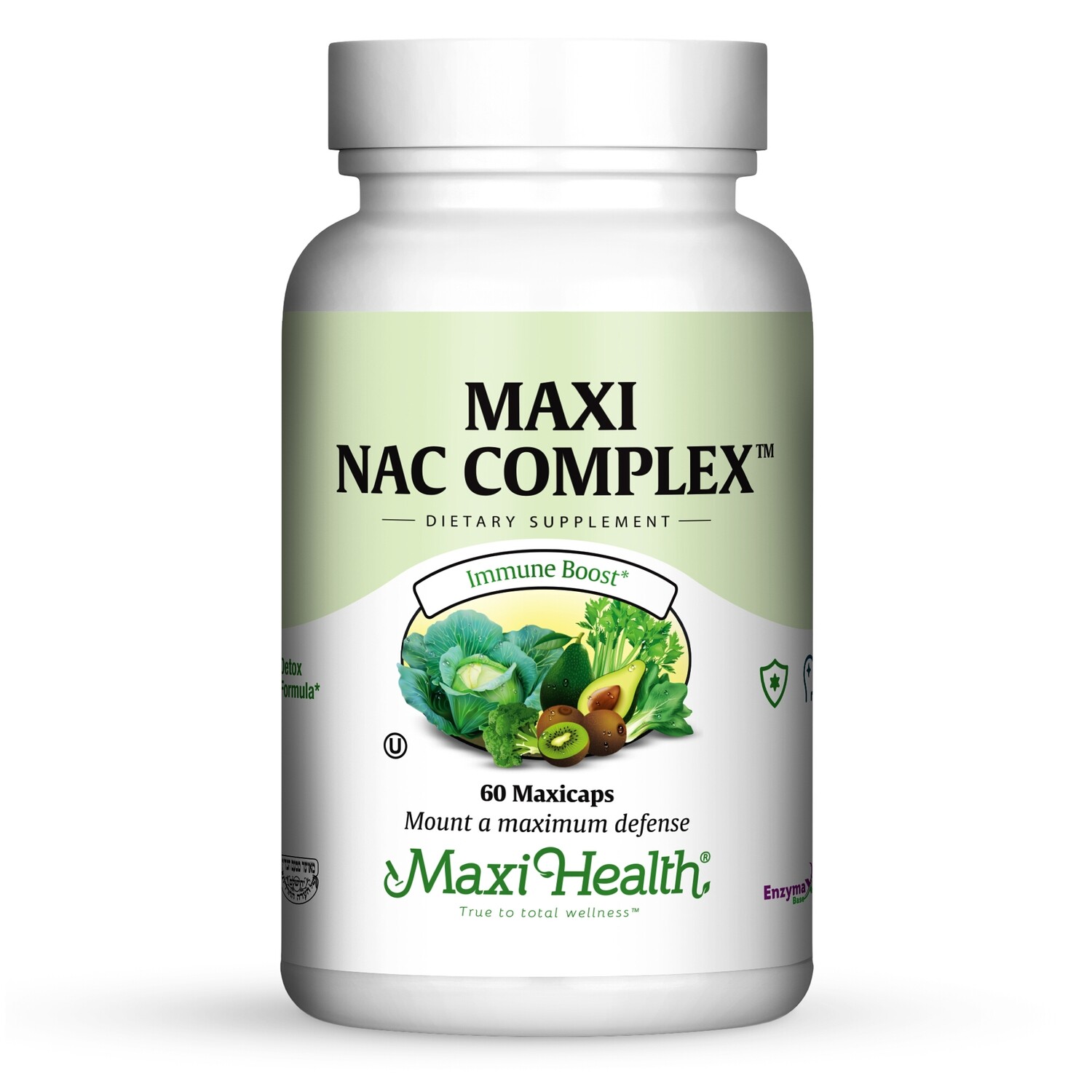 Maxi Health, Kosher Maxi NAC Complex, 600 mg (With Selenium) - 60 Vegetarian Capsules