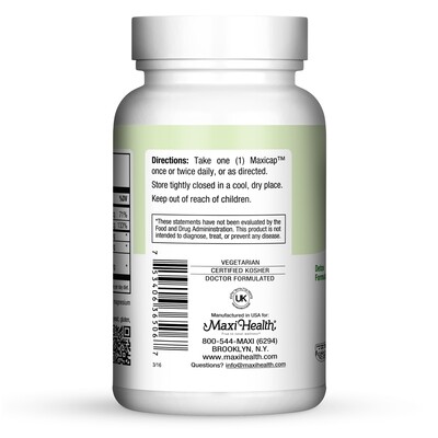 Maxi Health, Kosher MAXI NAC COMPLEX, 600 mg (With Selenium) - 60 Vegetarian Capsules